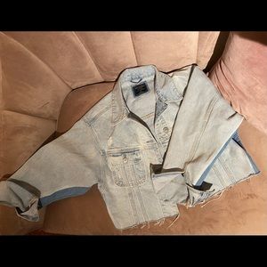 A&F Crop Denim Jacket